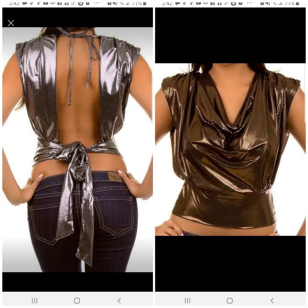 Brand New Metalic blouse